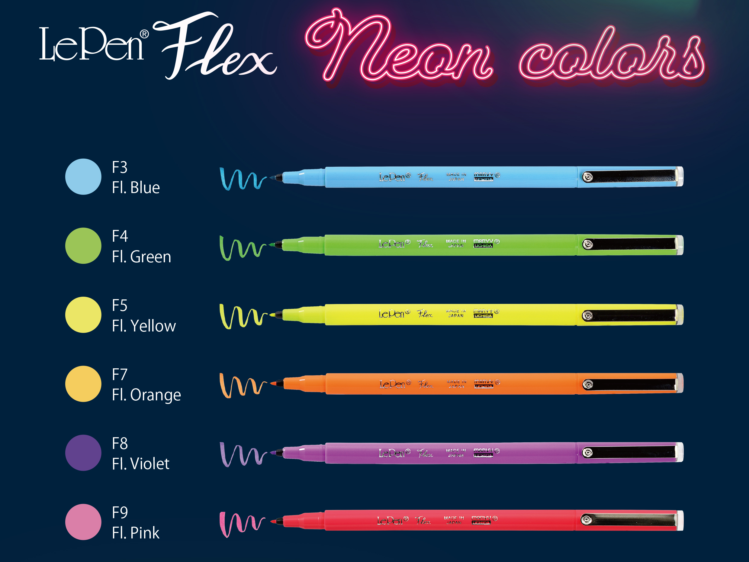 Le Pen Flex new neon colors