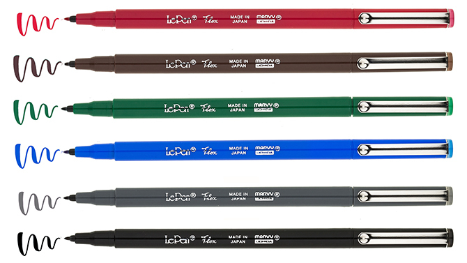 Pen Review: Marvy Le Pen Flex Brush Pens (6-Color Set in Jewel Colors) -  The Well-Appointed Desk