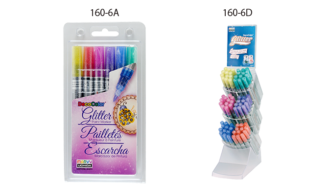 Marvy Uchida DecoColor Opaque Glitter Marker Fine Point 160-S Your Choice